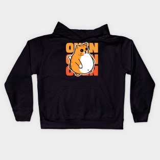 fat orange cat Kids Hoodie